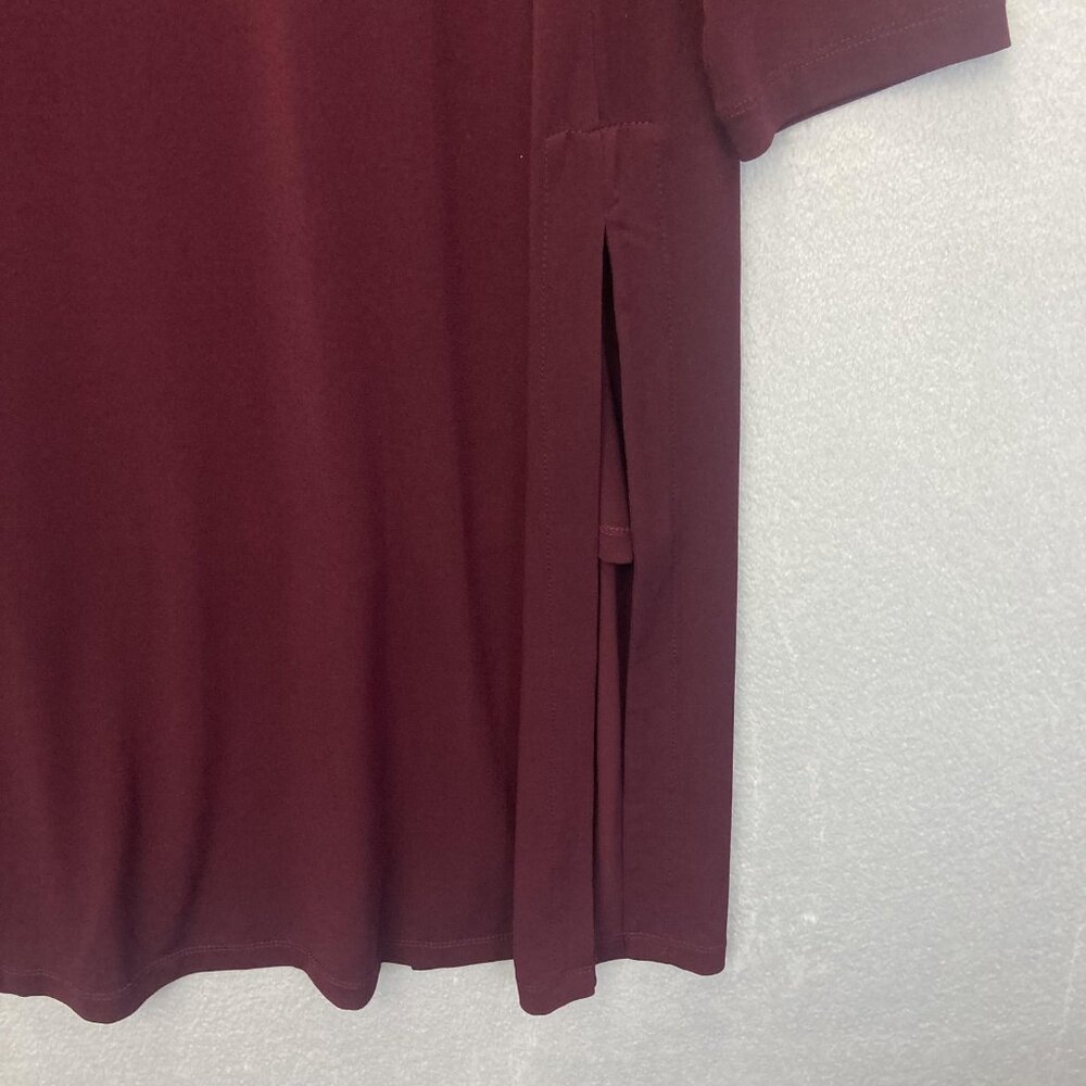 Susan Graver Layered Long-Line Tunic Top Womens Large Slinky 3/4 Sleeve Stretch - Picture 13 of 16